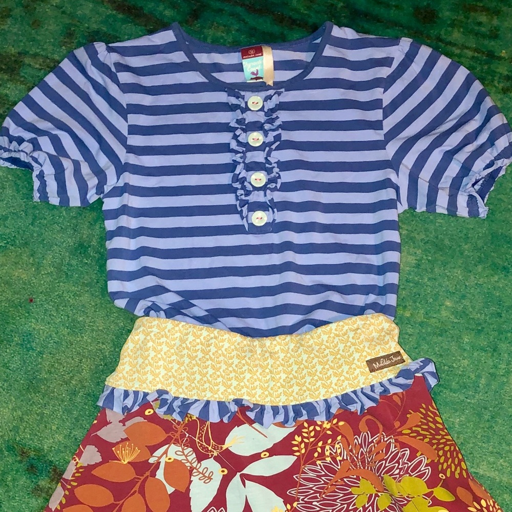 MATILDA JANE BLUE STRIPED SHIRT